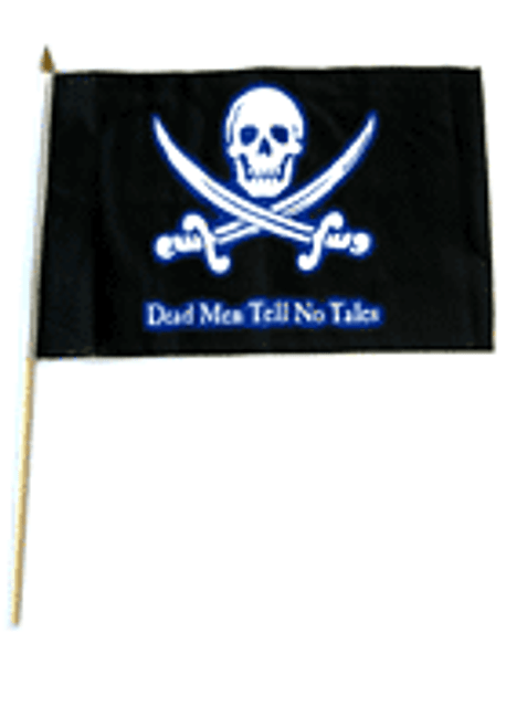 Dead Men Tell No Tales Pirate 12x18in Stick Flag