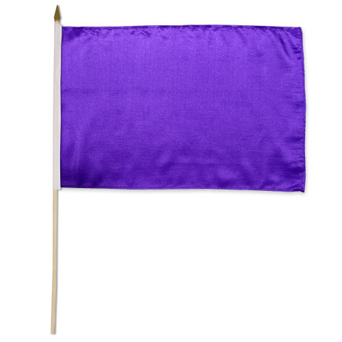 Purple Solid Color 12x18in Stick Flag