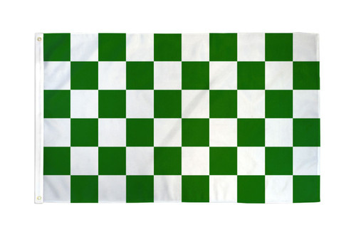 Green & White Checkered Flag 3x5ft Poly