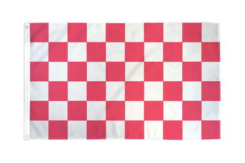 Pink & White Checkered Flag 3x5ft Poly