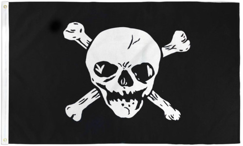 Big Skull Pirate Flag 3x5ft Poly