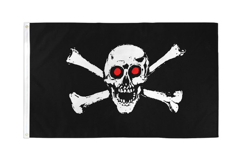 Red Eyes Pirate Flag 3x5ft Poly