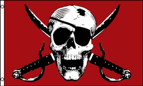 Crimson Pirate (original) Flag 3x5ft Poly