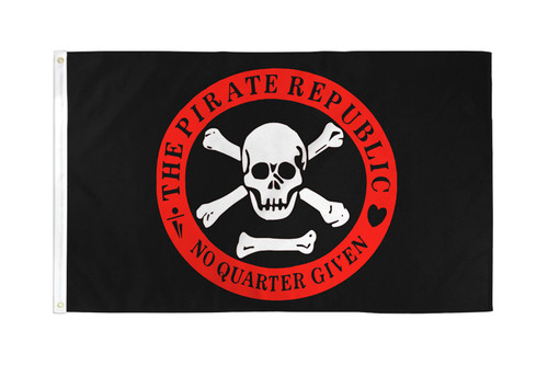 Pirate Republic (Red) Flag 3x5ft Poly