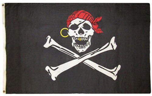 Gold Teeth Pirate Flag 3x5ft Poly
