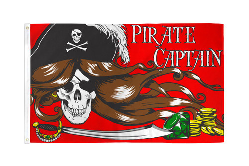 Pirate Captain (Woman) Flag 3x5ft Poly