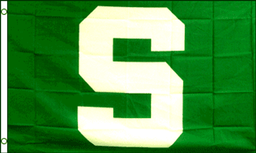 Big Green S Flag 3x5ft Poly
