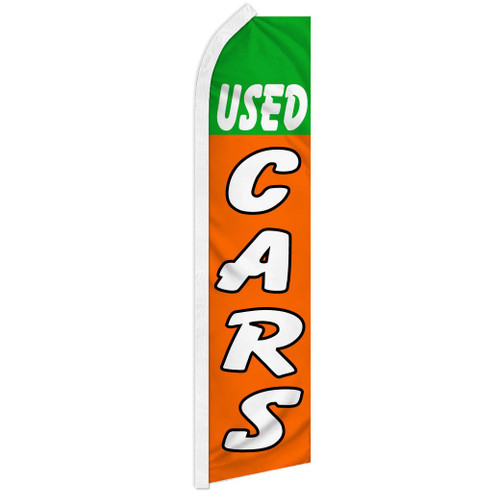 Used Cars (Green & Orange) Super Flag