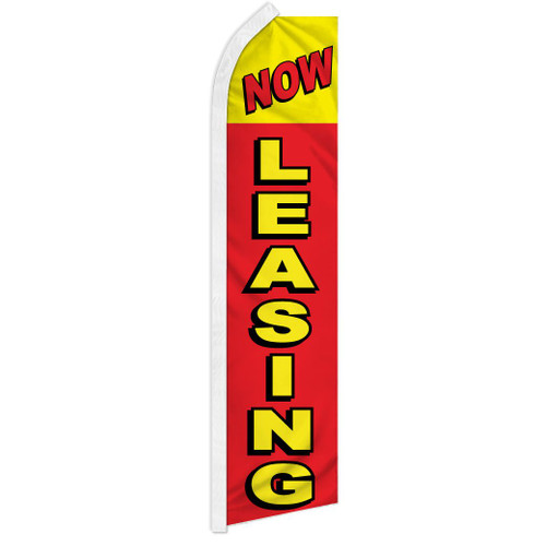 Now Leasing (Red & Yellow) Super Flag