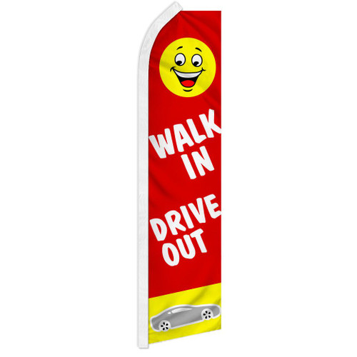 Walk In Drive Out (Red) Super Flag