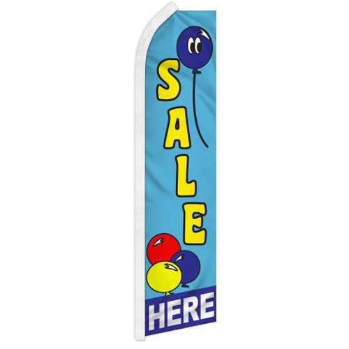 Sale Here (Balloons) Super Flag