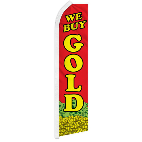 We Buy Gold (Red) Super Flag