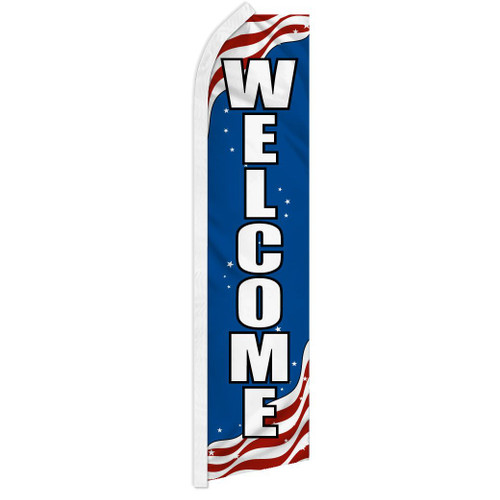 Welcome (Patriotic) Super Flag