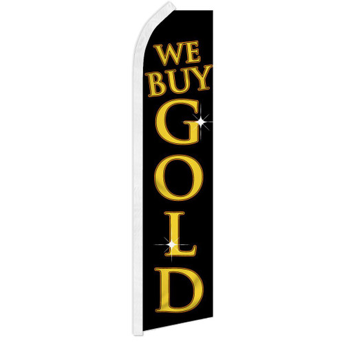 We Buy Gold (Black) Super Flag