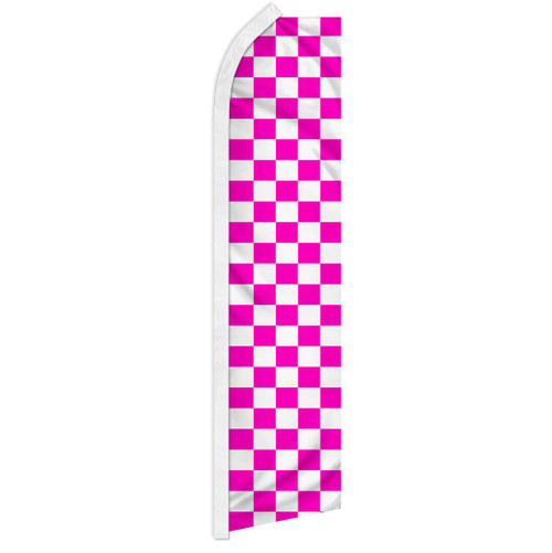 Pink & White Checkered Super Flag