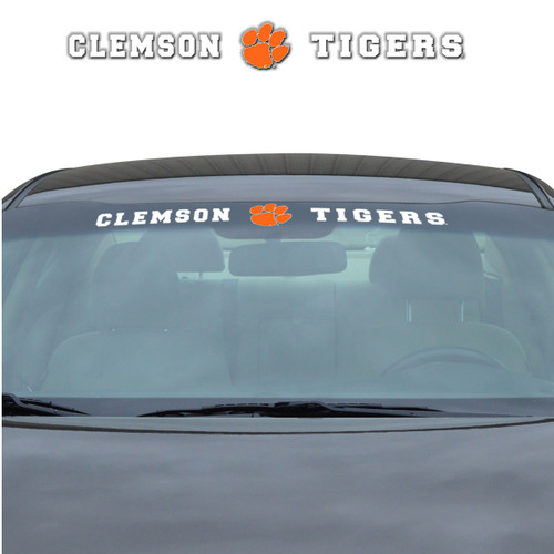 Clemson Tigers Windshield Decal Primary Logo and Team Wordmark