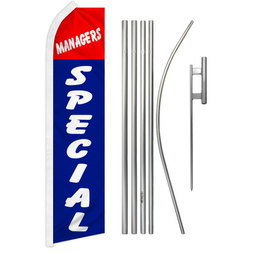 Managers Special Super Flag & Pole Kit
