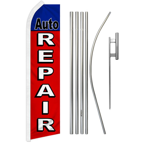 Auto Repair Super Flag & Pole Kit