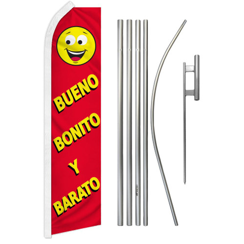 Bueno Bonito Y Barato Super Flag & Pole Kit