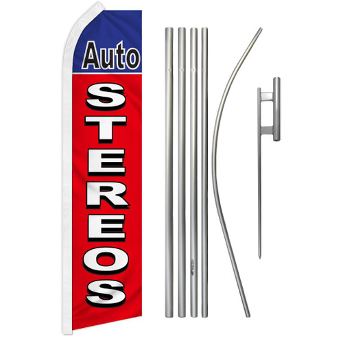 Auto Stereos Super Flag & Pole Kit