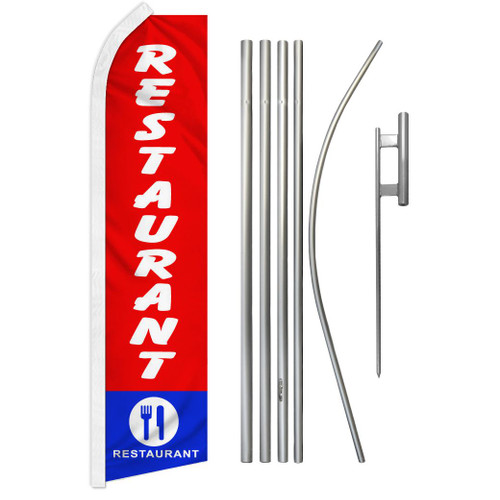 Restaurant Super Flag & Pole Kit