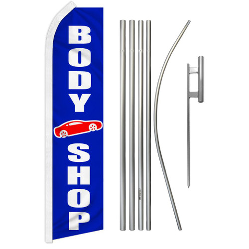 Body Shop Super Flag & Pole Kit