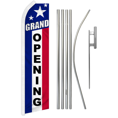 Grand Opening Super Flag & Pole Kit