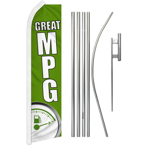 Great MPG (Green) Super Flag & Pole Kit