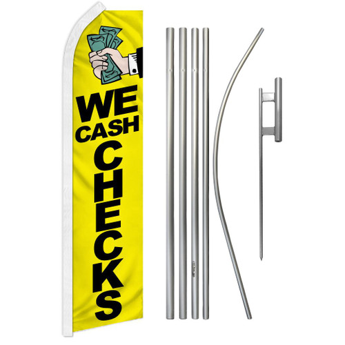 We Cash Checks Super Flag & Pole Kit