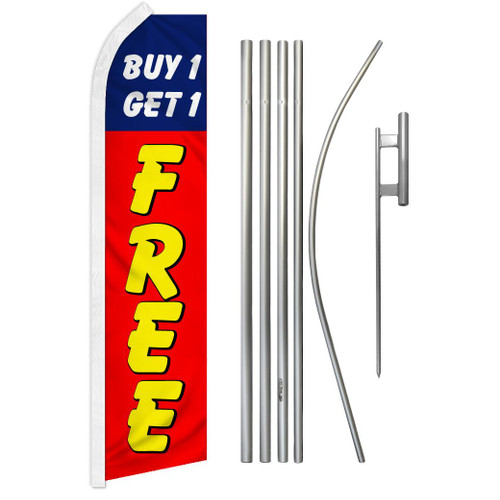 Buy 1 Get 1 Free Super Flag & Pole Kit