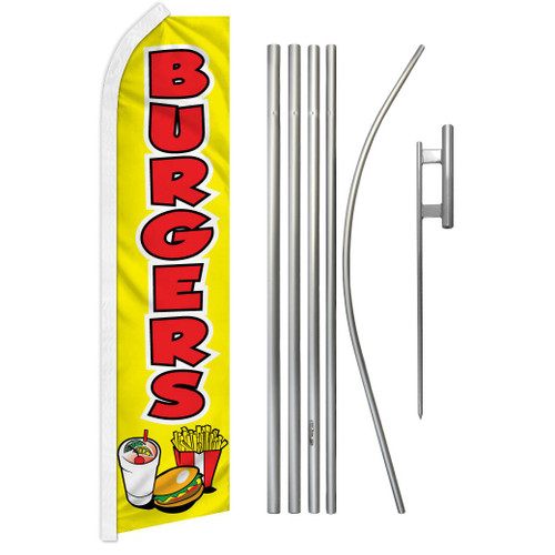 Burgers Super Flag & Pole Kit