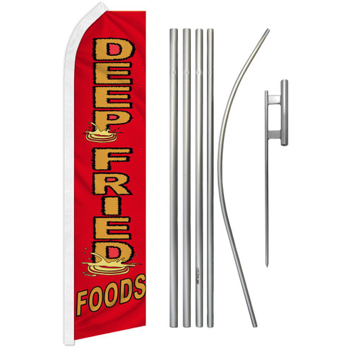 Deep Fried Foods Super Flag & Pole Kit