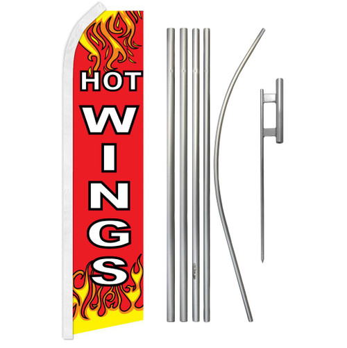 Hot Wings Super Flag & Pole Kit
