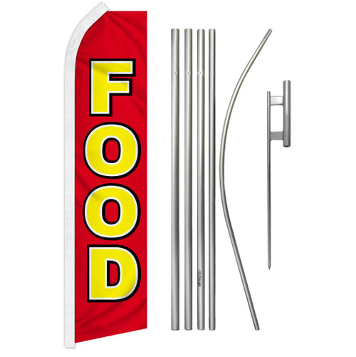 Food Super Flag & Pole Kit