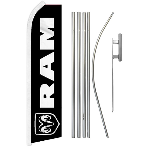 Ram Super Flag & Pole Kit