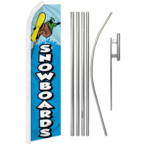 Snowboards Super Flag & Pole Kit