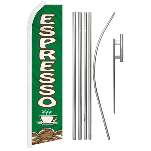 Espresso Super Flag & Pole Kit