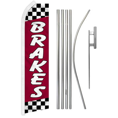 Brakes (Red) Super Flag & Pole Kit