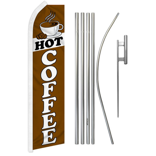 Hot Coffee Super Flag & Pole Kit