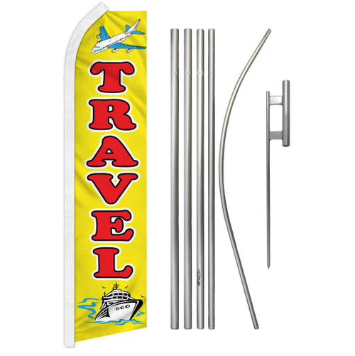 Travel Super Flag & Pole Kit