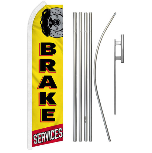Brake Services Super Flag & Pole Kit
