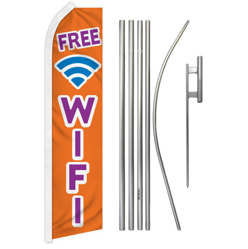 Free Wifi Super Flag & Pole Kit