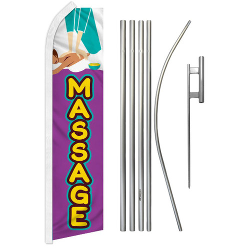 Massage Super Flag & Pole Kit