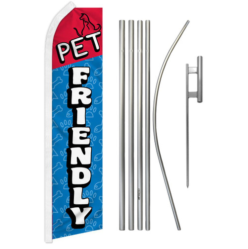 Pet Friendly Super Flag & Pole Kit