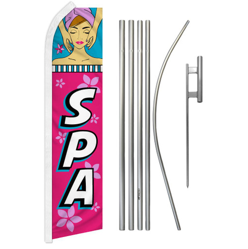 Spa Super Flag & Pole Kit