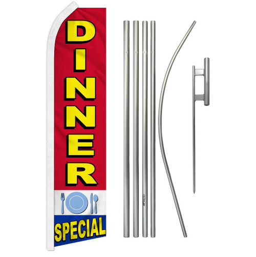 Dinner Special Super Flag & Pole Kit