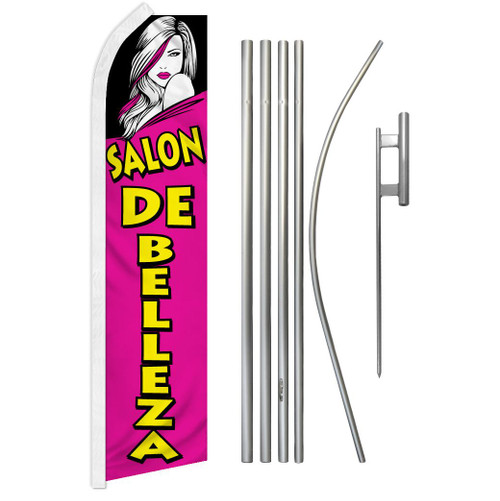 Salon De Belleza Super Flag & Pole Kit