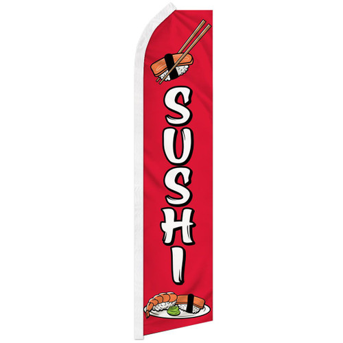 Sushi (Solid Red) Super Flag