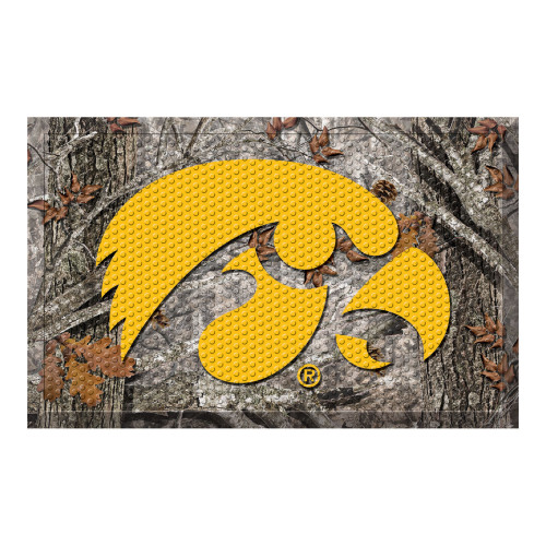 University of Iowa - Iowa Hawkeyes Scraper Mat Tigerhawk Primary Logo Camo