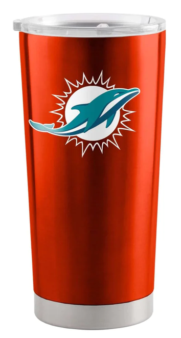 Miami Dolphins Travel Tumbler 20oz Stainless Steel